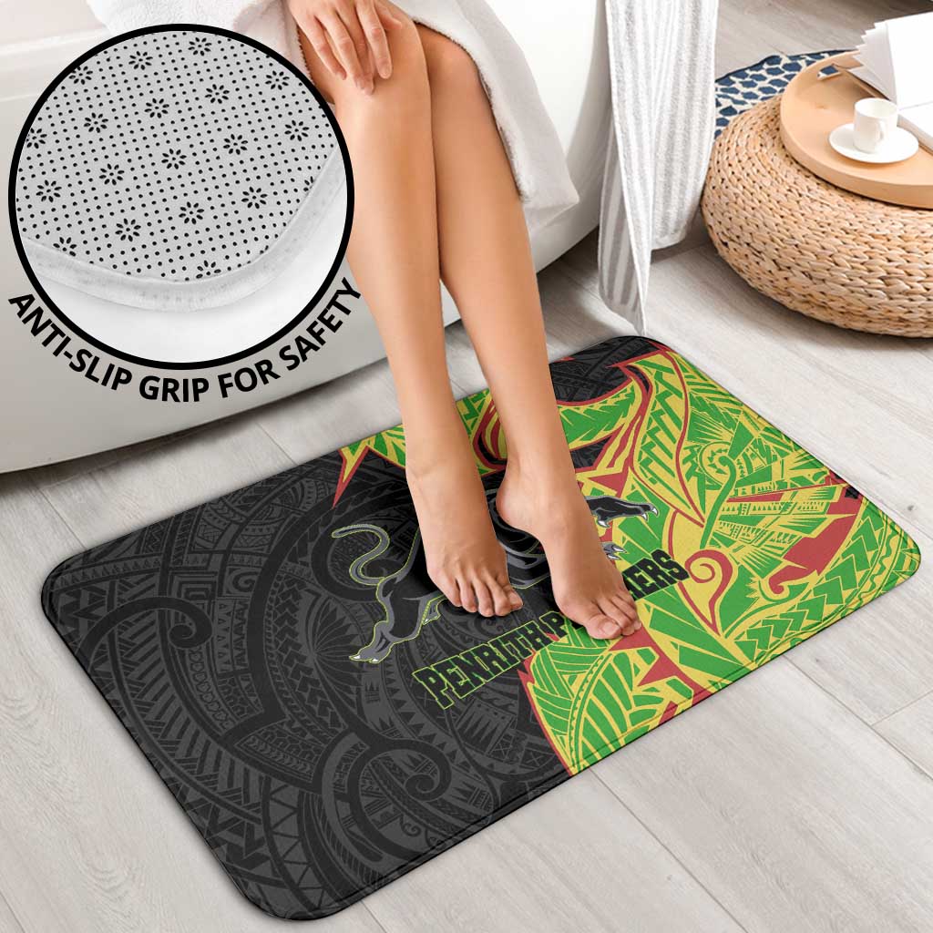 Penrith Panthers Bathroom Set Polynesian Tribal Tattoo Pacific Sport Art