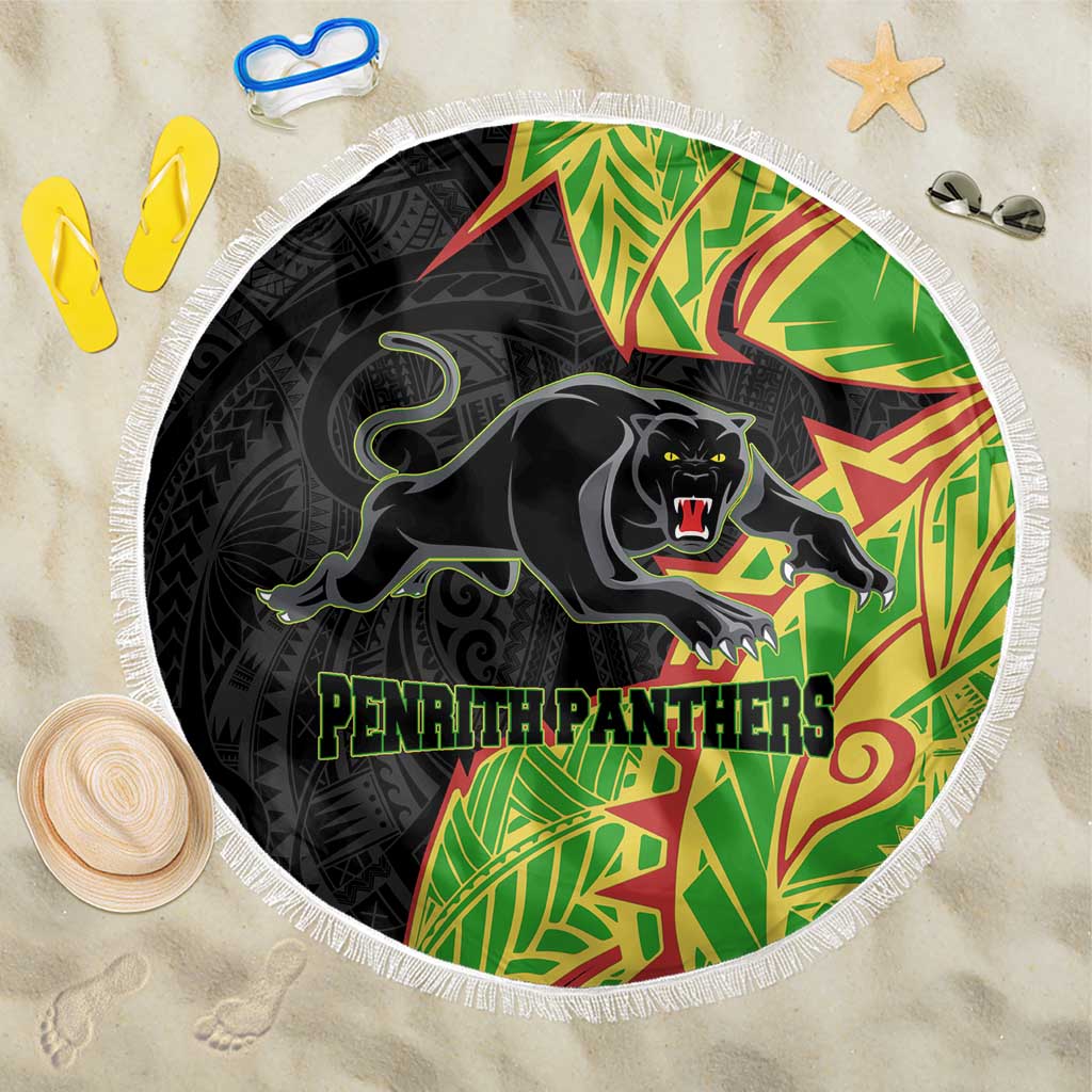 Penrith Panthers Beach Blanket Polynesian Tribal Tattoo Pacific Sport Art