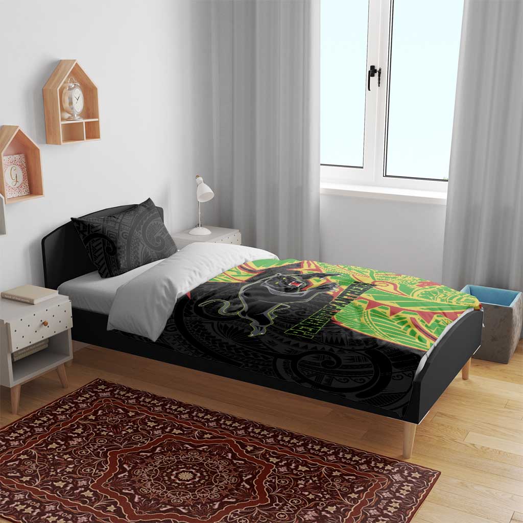 Penrith Panthers Bedding Set Polynesian Tribal Tattoo Pacific Sport Art