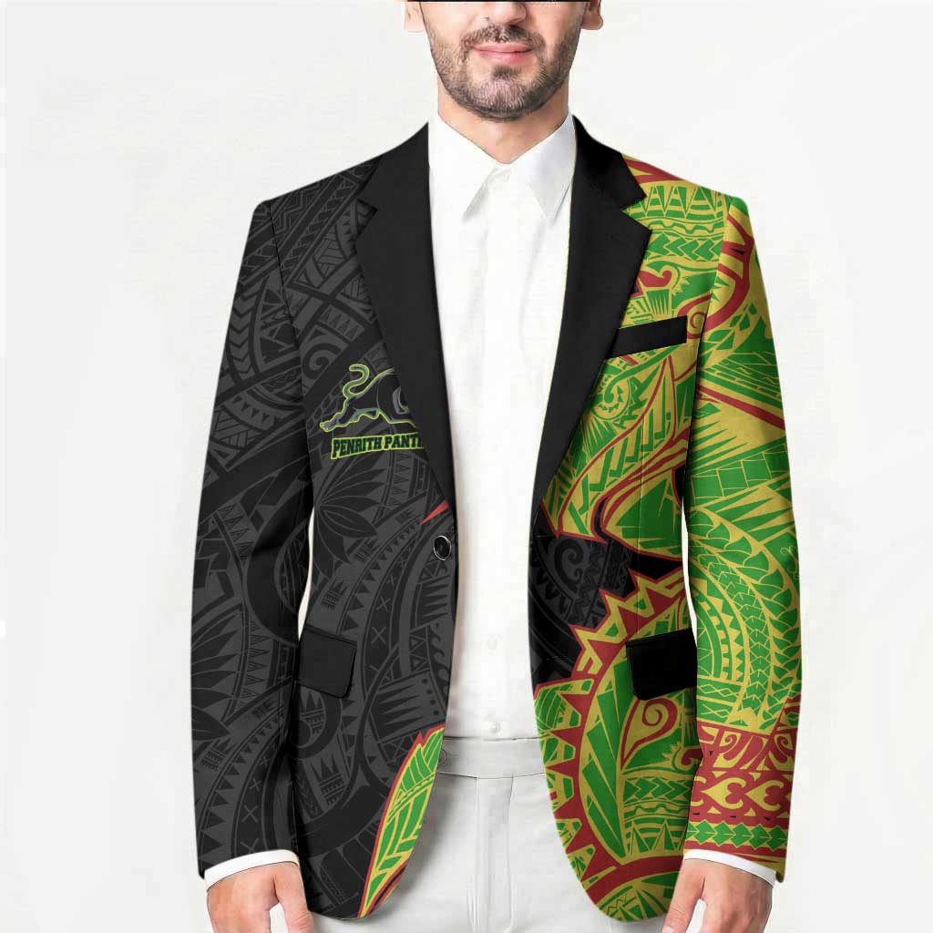Penrith Panthers Blazer Polynesian Tribal Tattoo Pacific Sport Art