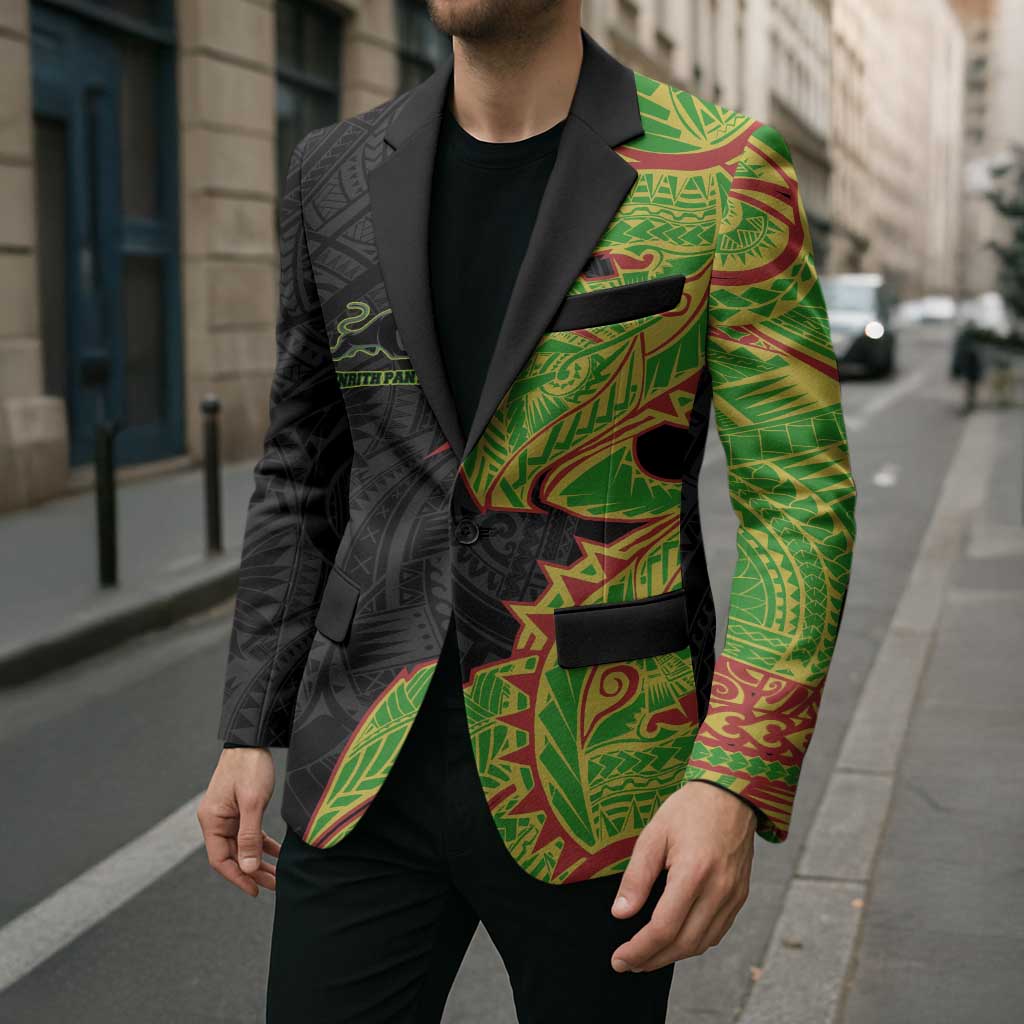 Penrith Panthers Blazer Polynesian Tribal Tattoo Pacific Sport Art