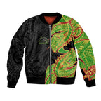 Penrith Panthers Bomber Jacket Polynesian Tribal Tattoo Pacific Sport Art
