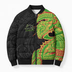 Penrith Panthers Bomber Puffer Jacket Polynesian Tribal Tattoo Pacific Sport Art