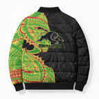 Penrith Panthers Bomber Puffer Jacket Polynesian Tribal Tattoo Pacific Sport Art