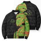 Penrith Panthers Bomber Puffer Jacket Polynesian Tribal Tattoo Pacific Sport Art