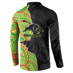Penrith Panthers Button Sweatshirt Polynesian Tribal Tattoo Pacific Sport Art