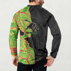 Penrith Panthers Button Sweatshirt Polynesian Tribal Tattoo Pacific Sport Art