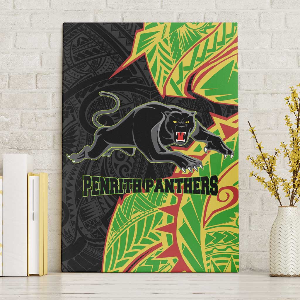 Penrith Panthers Canvas Wall Art Polynesian Tribal Tattoo Pacific Sport Art