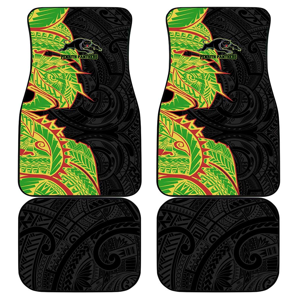 Penrith Panthers Car Mats Polynesian Tribal Tattoo Pacific Sport Art