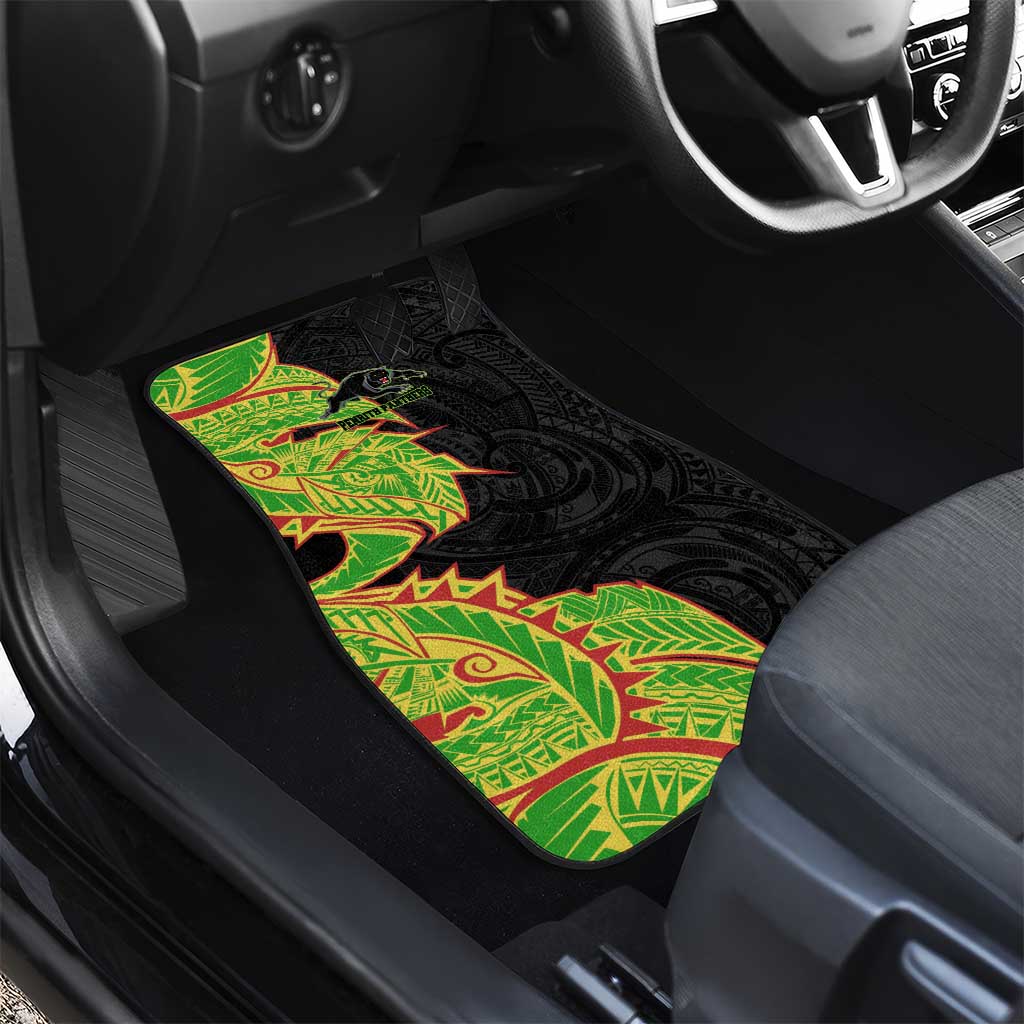 Penrith Panthers Car Mats Polynesian Tribal Tattoo Pacific Sport Art
