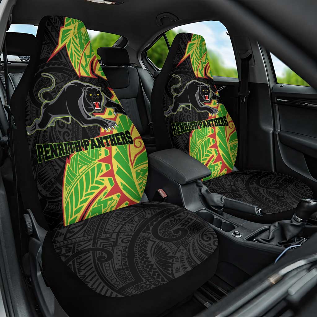 Penrith Panthers Car Seat Cover Polynesian Tribal Tattoo Pacific Sport Art