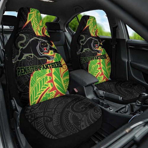 Penrith Panthers Car Seat Cover Polynesian Tribal Tattoo Pacific Sport Art