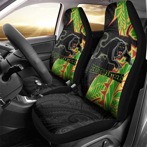 Penrith Panthers Car Seat Cover Polynesian Tribal Tattoo Pacific Sport Art