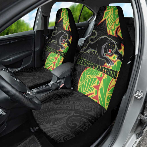 Penrith Panthers Car Seat Cover Polynesian Tribal Tattoo Pacific Sport Art