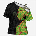 Penrith Panthers Cross Shoulder Shirt Polynesian Tribal Tattoo Pacific Sport Art
