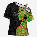 Penrith Panthers Cross Shoulder Shirt Polynesian Tribal Tattoo Pacific Sport Art