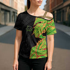 Penrith Panthers Cross Shoulder Shirt Polynesian Tribal Tattoo Pacific Sport Art