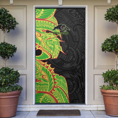 Penrith Panthers Door Cover Polynesian Tribal Tattoo Pacific Sport Art