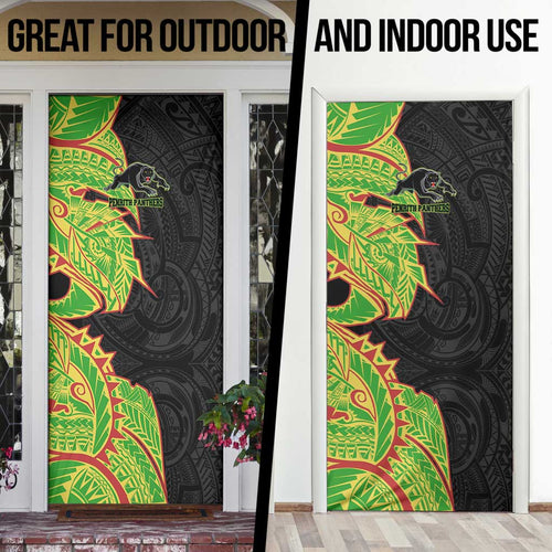 Penrith Panthers Door Cover Polynesian Tribal Tattoo Pacific Sport Art