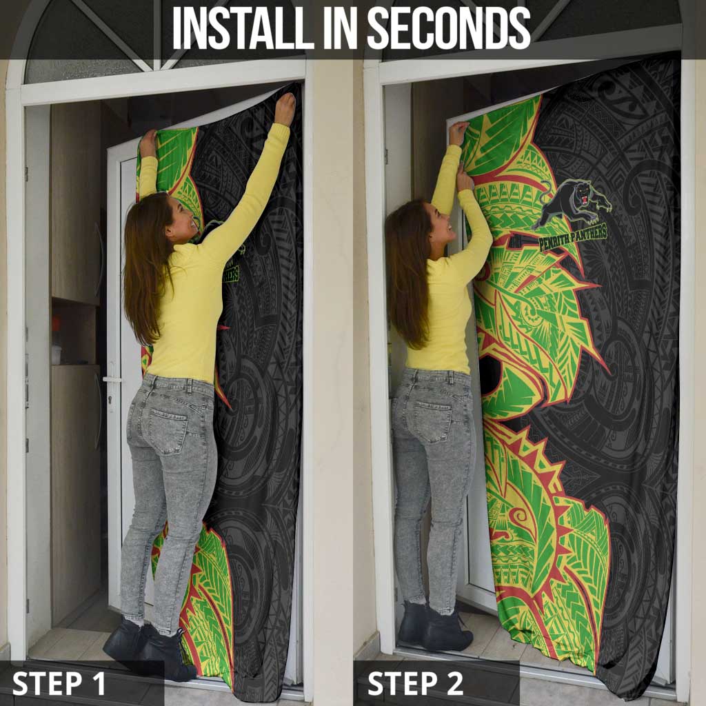 Penrith Panthers Door Cover Polynesian Tribal Tattoo Pacific Sport Art