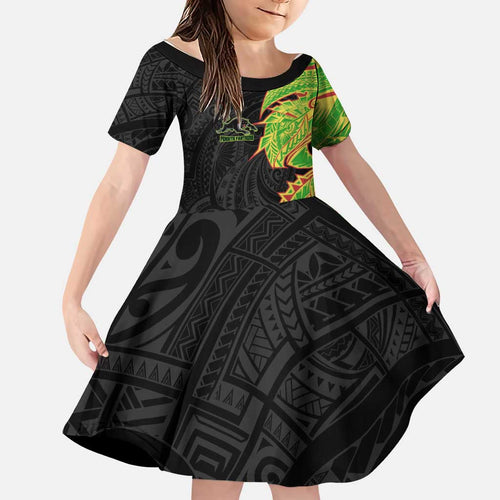 Penrith Panthers Family Matching Mermaid Dress and Hawaiian Shirt Polynesian Tribal Tattoo Pacific Sport Art