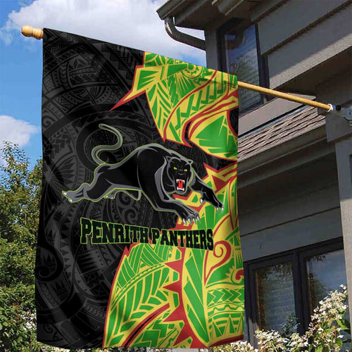 Penrith Panthers Garden Flag Polynesian Tribal Tattoo Pacific Sport Art