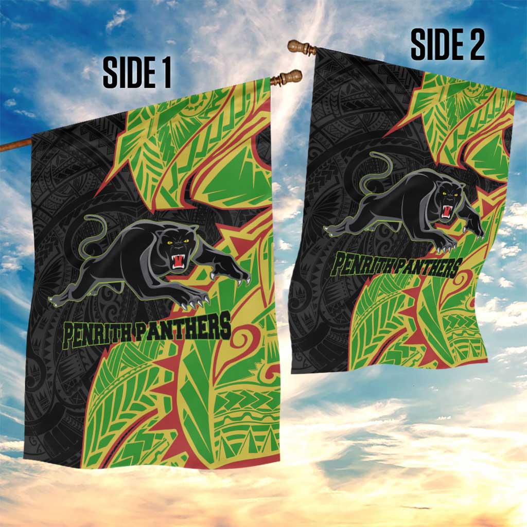 Penrith Panthers Garden Flag Polynesian Tribal Tattoo Pacific Sport Art