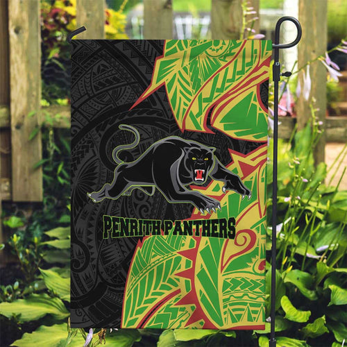 Penrith Panthers Garden Flag Polynesian Tribal Tattoo Pacific Sport Art