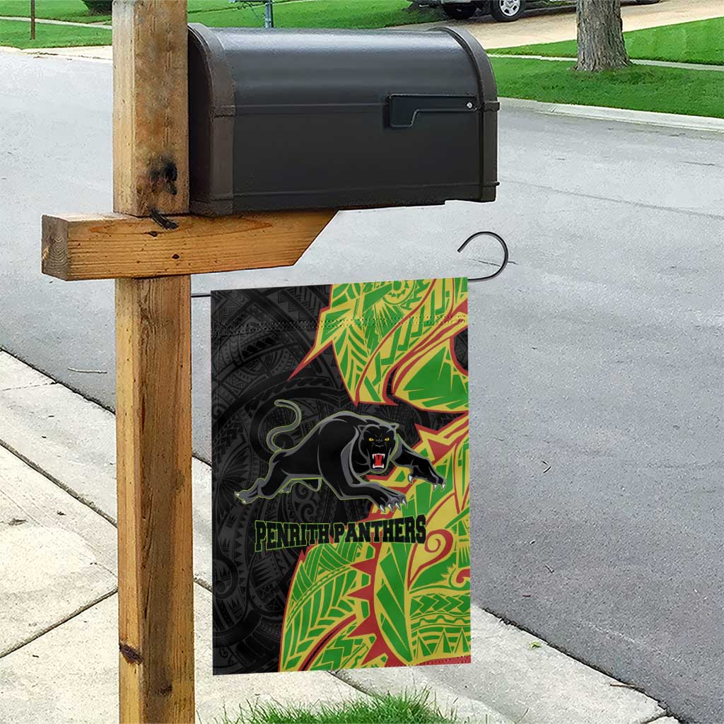 Penrith Panthers Garden Flag Polynesian Tribal Tattoo Pacific Sport Art