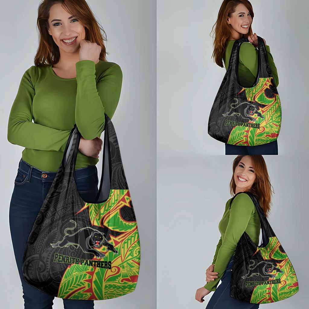 Penrith Panthers Grocery Bag Polynesian Tribal Tattoo Pacific Sport Art