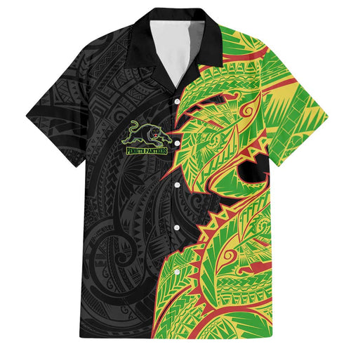 Penrith Panthers Hawaiian Shirt Polynesian Tribal Tattoo Pacific Sport Art