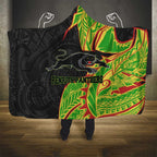Penrith Panthers Hooded Blanket Polynesian Tribal Tattoo Pacific Sport Art
