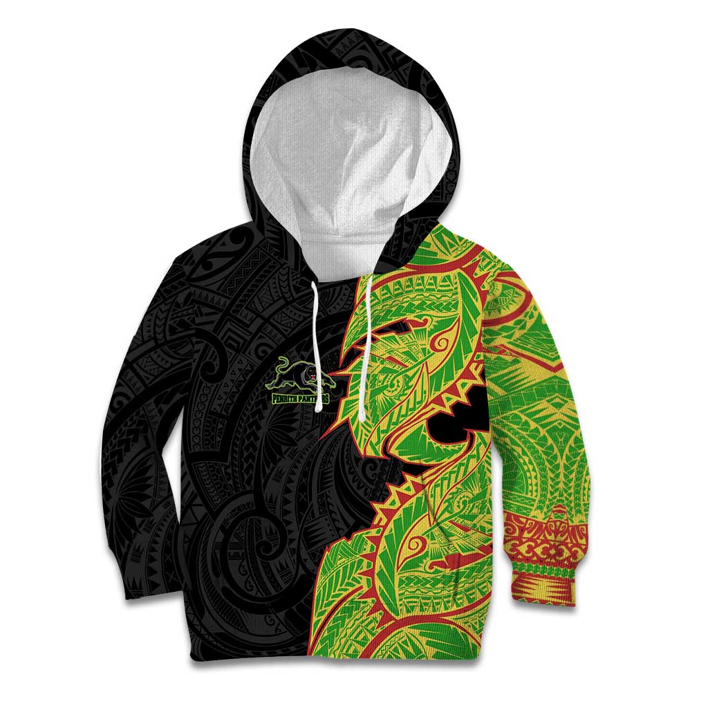 Penrith Panthers Kid Hoodie Polynesian Tribal Tattoo Pacific Sport Art