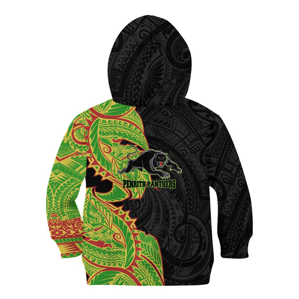 Penrith Panthers Kid Hoodie Polynesian Tribal Tattoo Pacific Sport Art