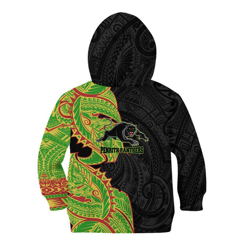 Penrith Panthers Kid Hoodie Polynesian Tribal Tattoo Pacific Sport Art
