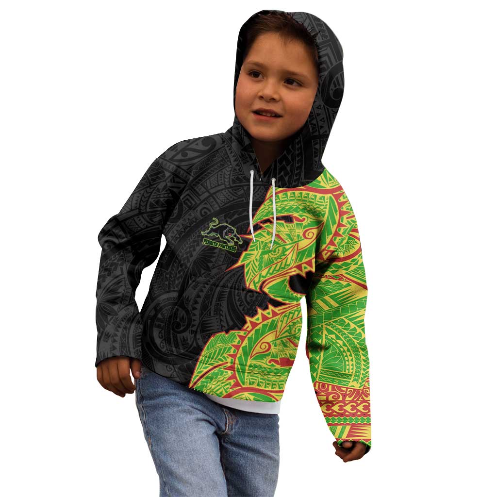 Penrith Panthers Kid Hoodie Polynesian Tribal Tattoo Pacific Sport Art