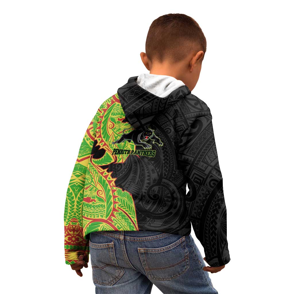 Penrith Panthers Kid Hoodie Polynesian Tribal Tattoo Pacific Sport Art