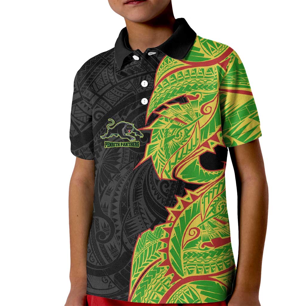 Penrith Panthers Kid Polo Shirt Polynesian Tribal Tattoo Pacific Sport Art