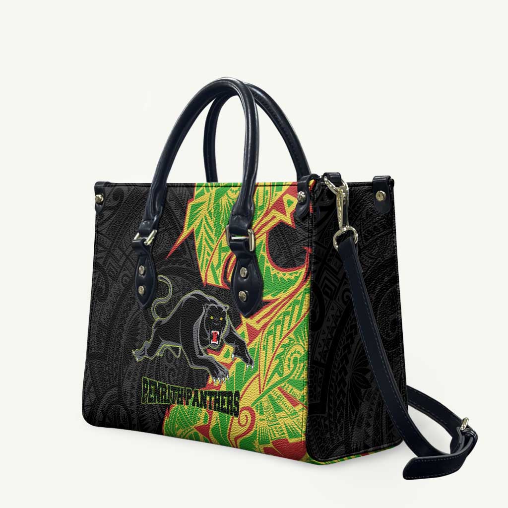 Penrith Panthers Leather Bag Polynesian Tribal Tattoo Pacific Sport Art