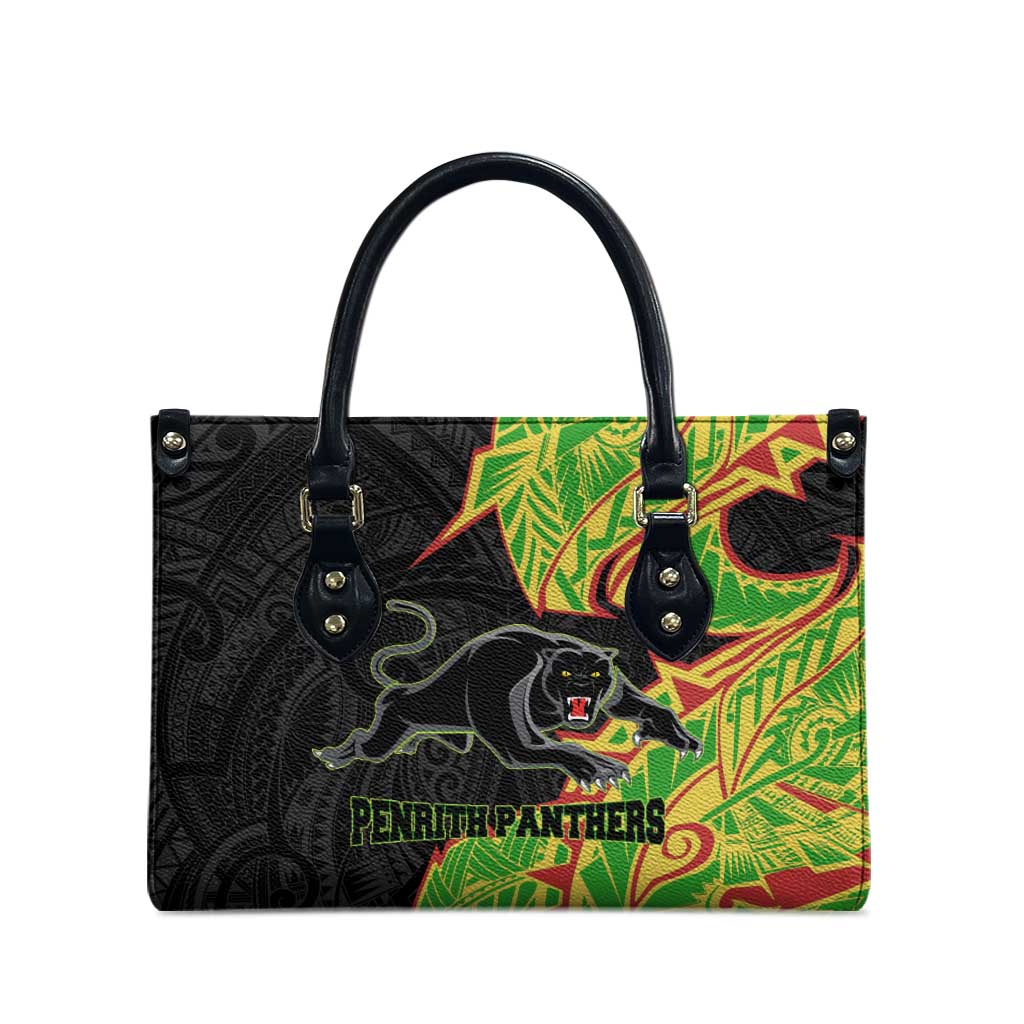 Penrith Panthers Leather Bag Polynesian Tribal Tattoo Pacific Sport Art
