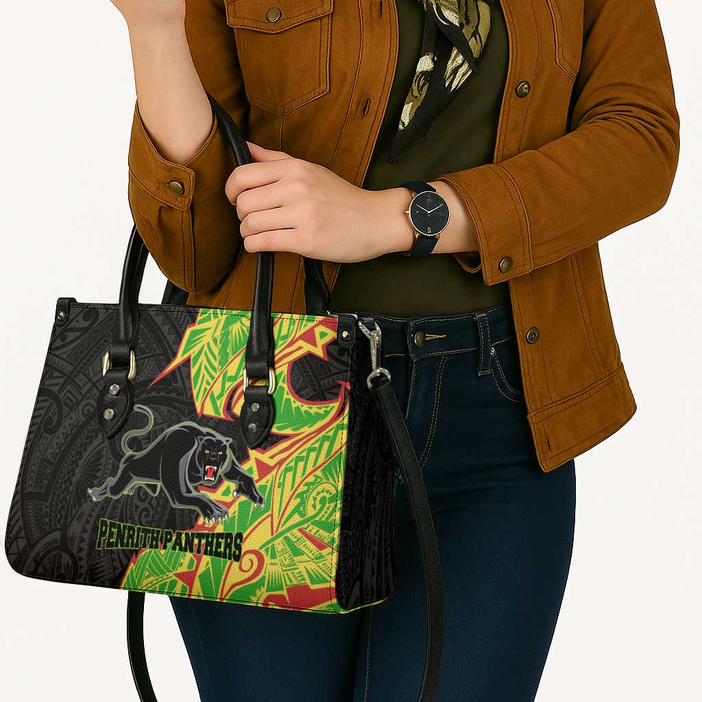 Penrith Panthers Leather Bag Polynesian Tribal Tattoo Pacific Sport Art