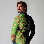 Penrith Panthers Long Sleeve Polo Shirt Polynesian Tribal Tattoo Pacific Sport Art