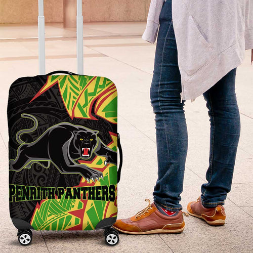 Penrith Panthers Luggage Cover Polynesian Tribal Tattoo Pacific Sport Art
