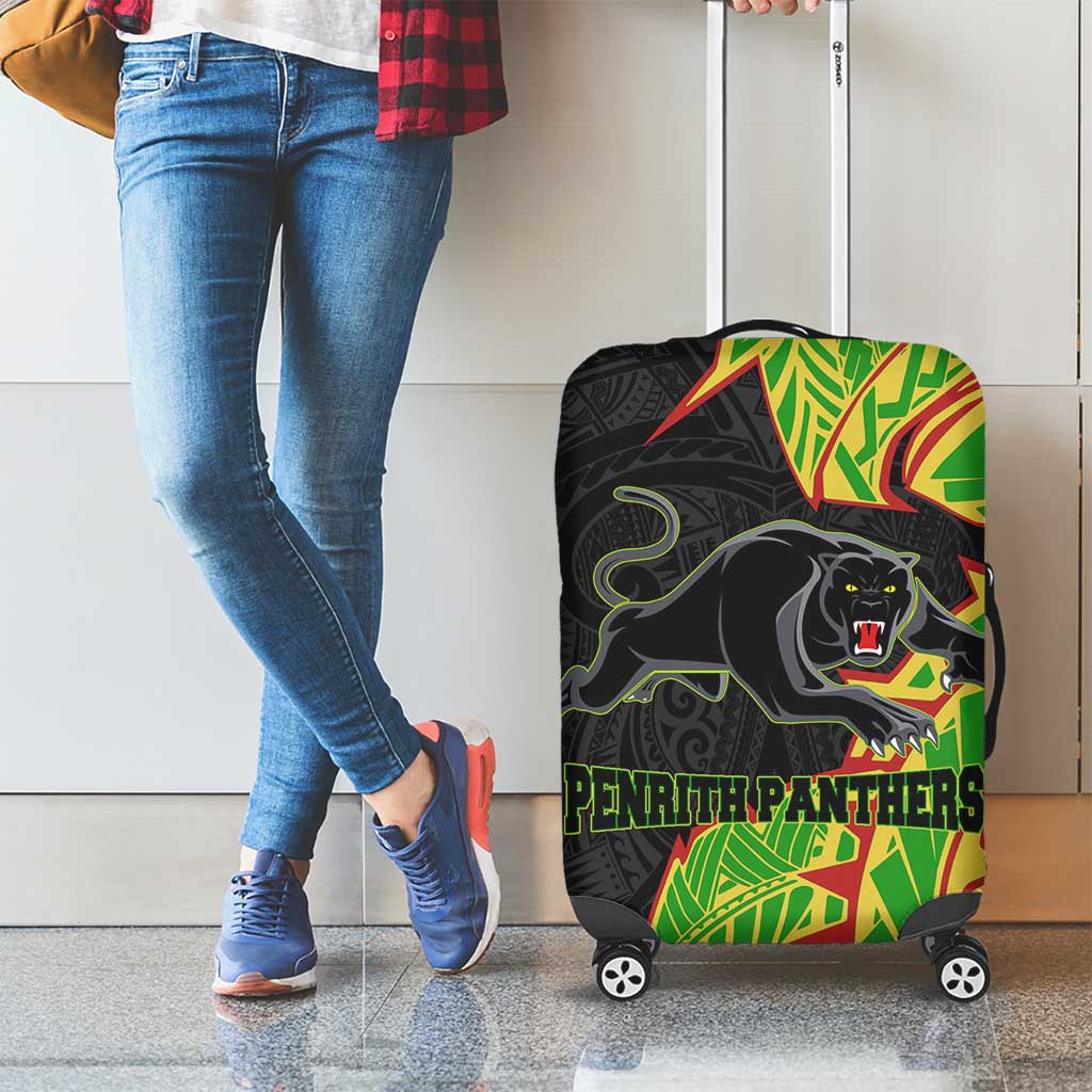 Penrith Panthers Luggage Cover Polynesian Tribal Tattoo Pacific Sport Art