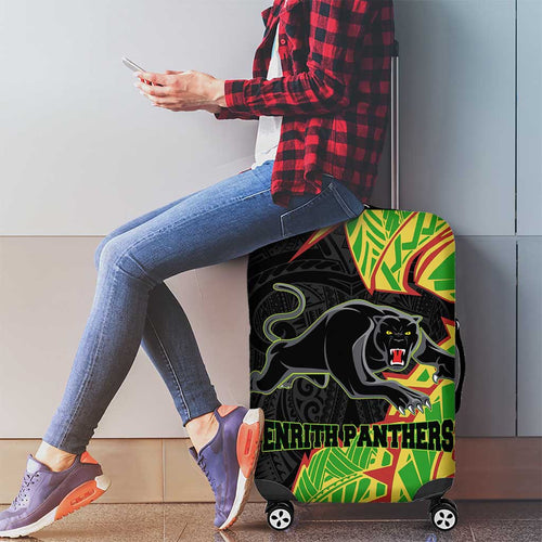 Penrith Panthers Luggage Cover Polynesian Tribal Tattoo Pacific Sport Art