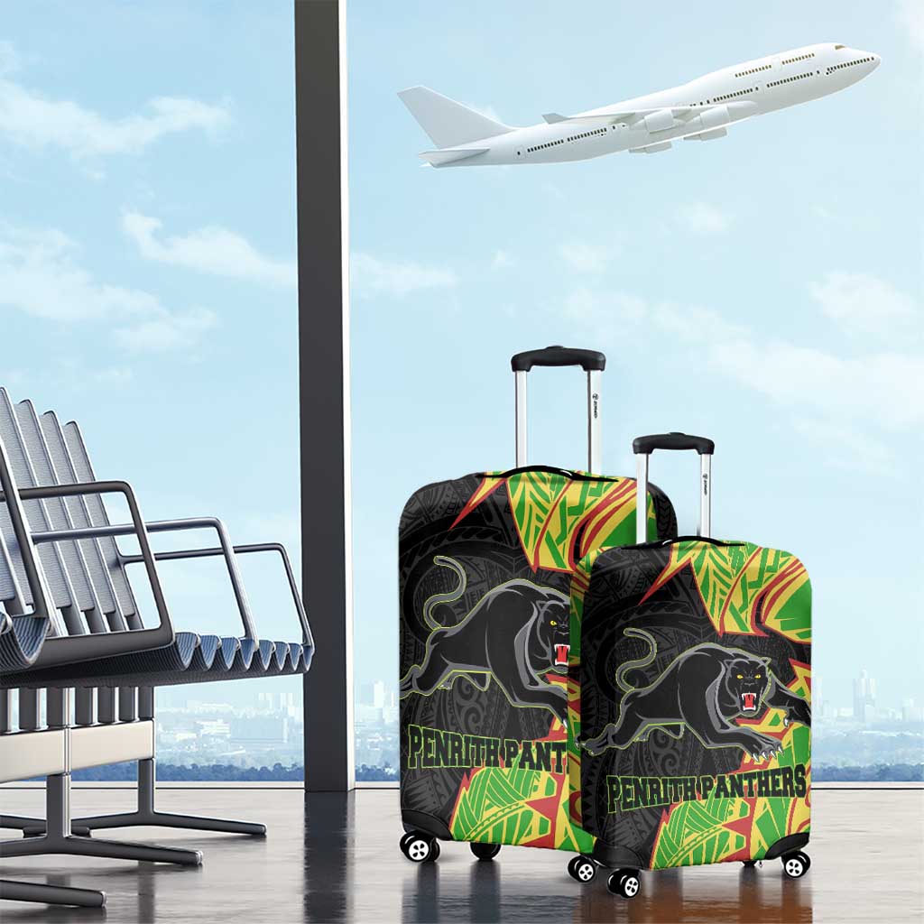 Penrith Panthers Luggage Cover Polynesian Tribal Tattoo Pacific Sport Art