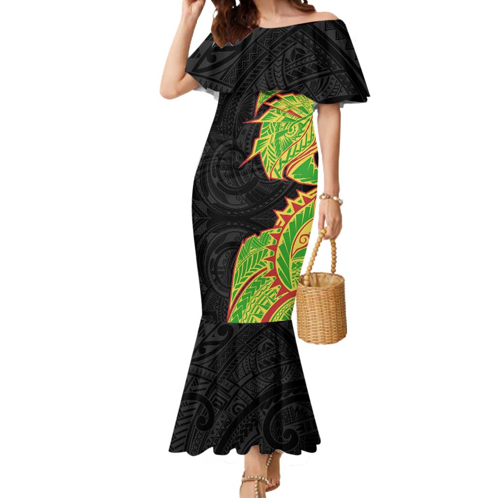 Penrith Panthers Mermaid Dress Polynesian Tribal Tattoo Pacific Sport Art