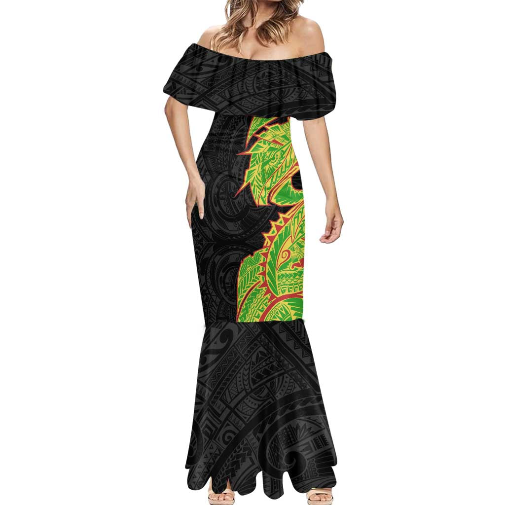 Penrith Panthers Mermaid Dress Polynesian Tribal Tattoo Pacific Sport Art