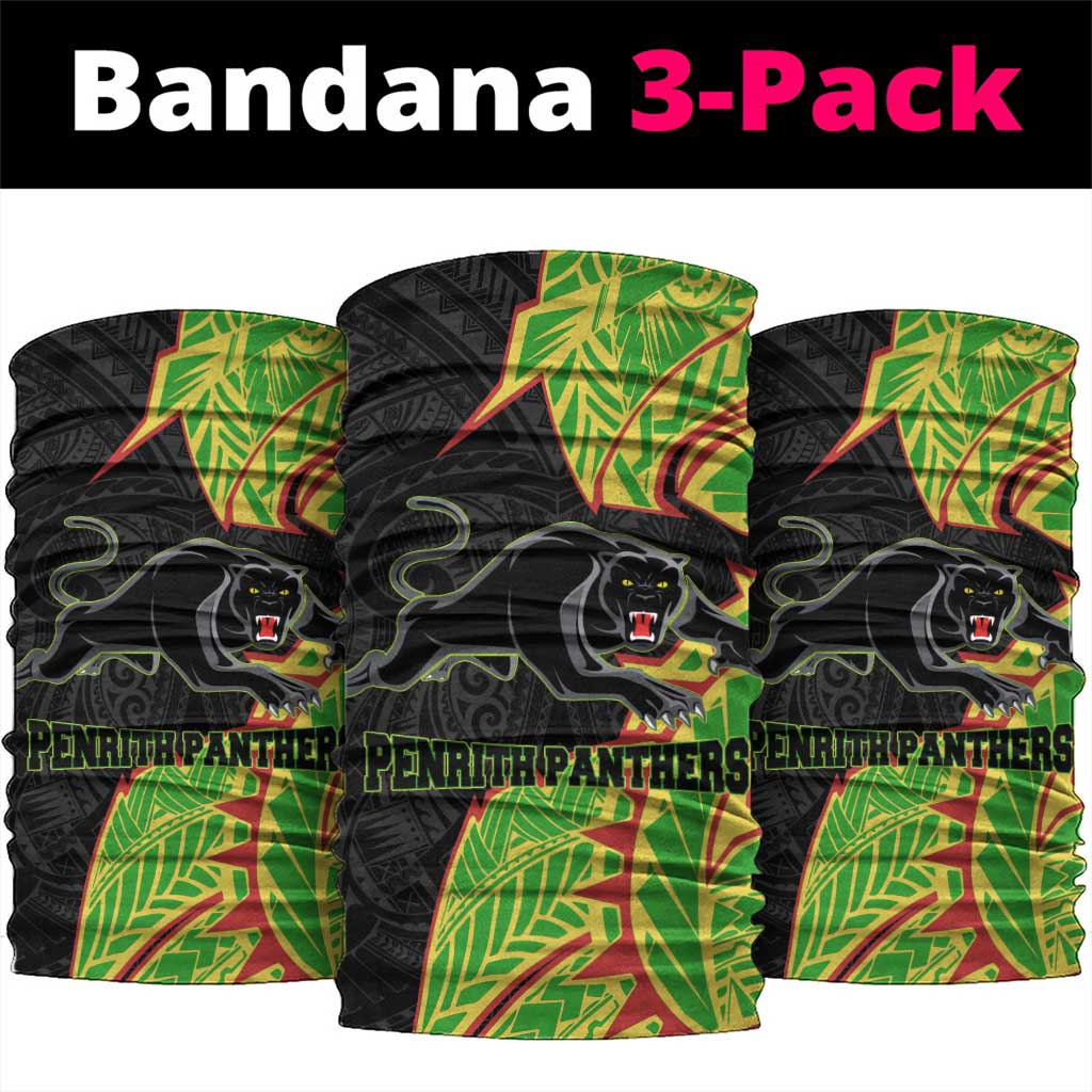 Penrith Panthers Neck Gaiter Polynesian Tribal Tattoo Pacific Sport Art