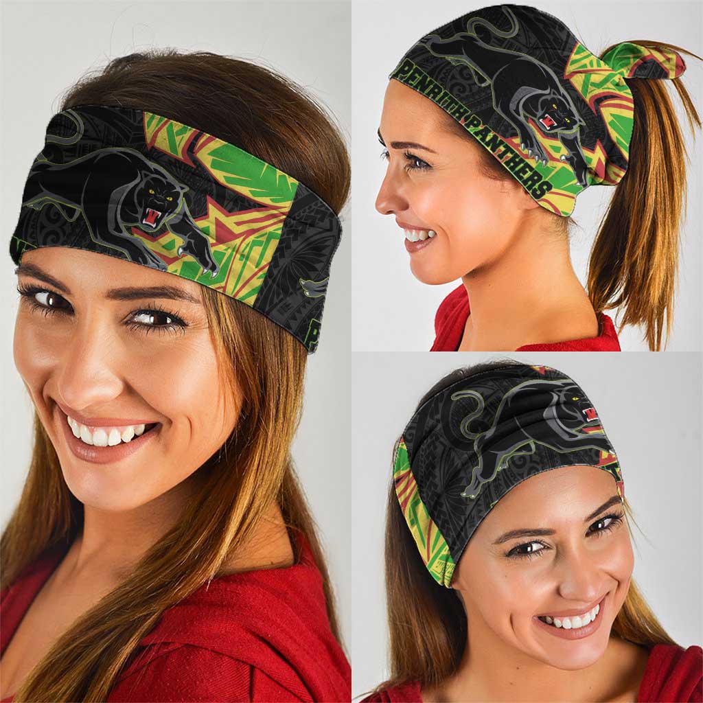 Penrith Panthers Neck Gaiter Polynesian Tribal Tattoo Pacific Sport Art